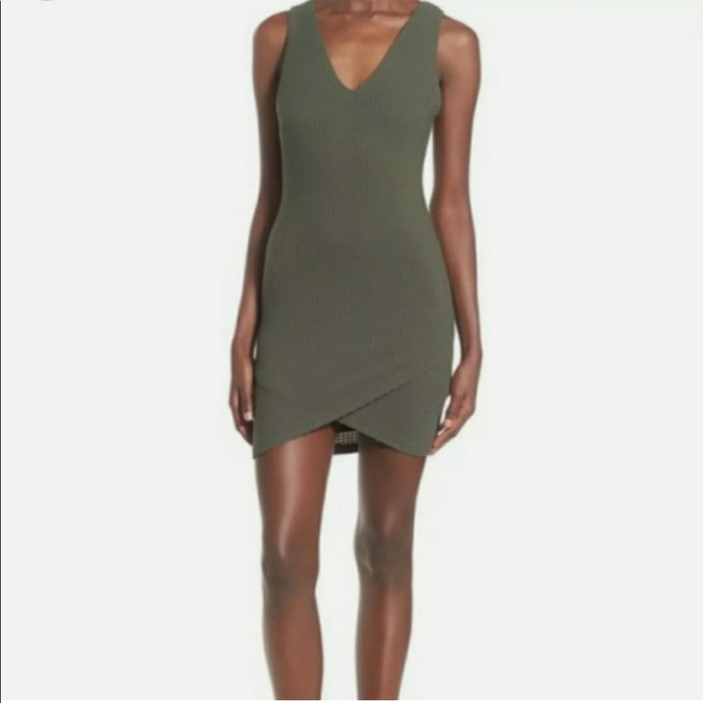 Astr green mini dress